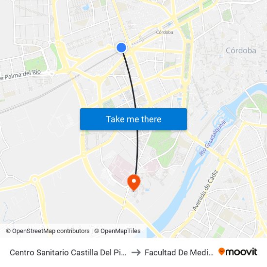 Centro Sanitario Castilla Del Pino Dc to Facultad De Medicina map