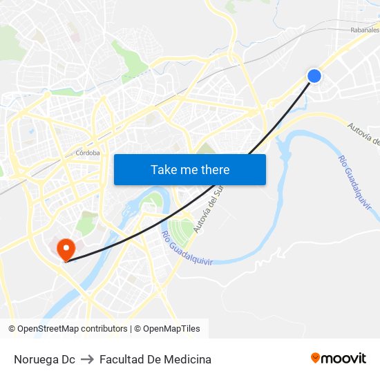 Noruega Dc to Facultad De Medicina map