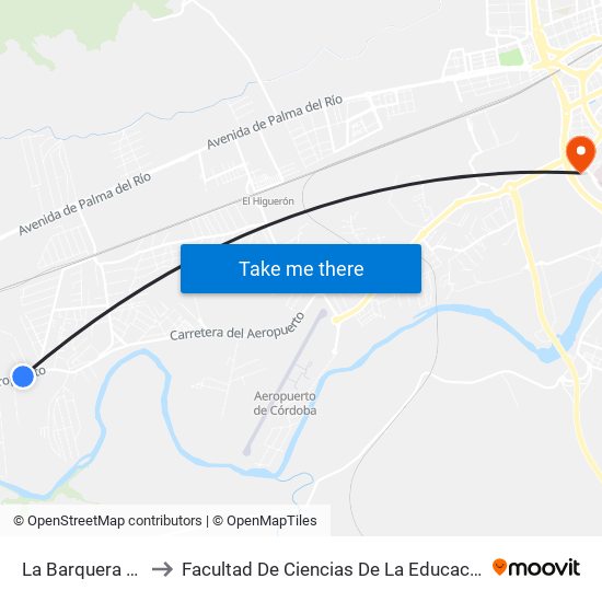 La Barquera Dc to Facultad De Ciencias De La Educación map