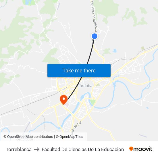 Torreblanca to Facultad De Ciencias De La Educación map