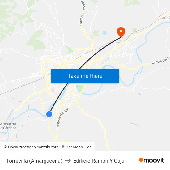 Torrecilla (Amargacena) to Edificio Ramón Y Cajal map