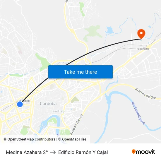 Medina Azahara 2ª to Edificio Ramón Y Cajal map