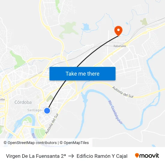 Virgen De La Fuensanta 2ª to Edificio Ramón Y Cajal map