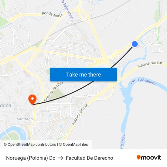 Noruega (Polonia) Dc to Facultad De Derecho map