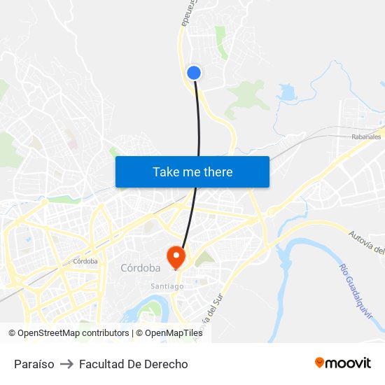 Paraíso to Facultad De Derecho map