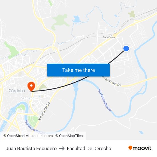Juan Bautista Escudero to Facultad De Derecho map
