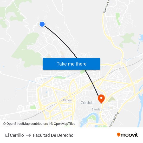 El Cerrillo to Facultad De Derecho map