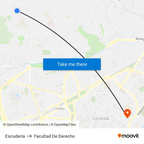 Escudería to Facultad De Derecho map