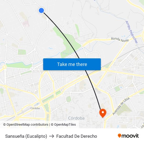 Sansueña (Eucalipto) to Facultad De Derecho map