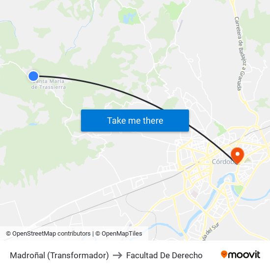 Madroñal (Transformador) to Facultad De Derecho map