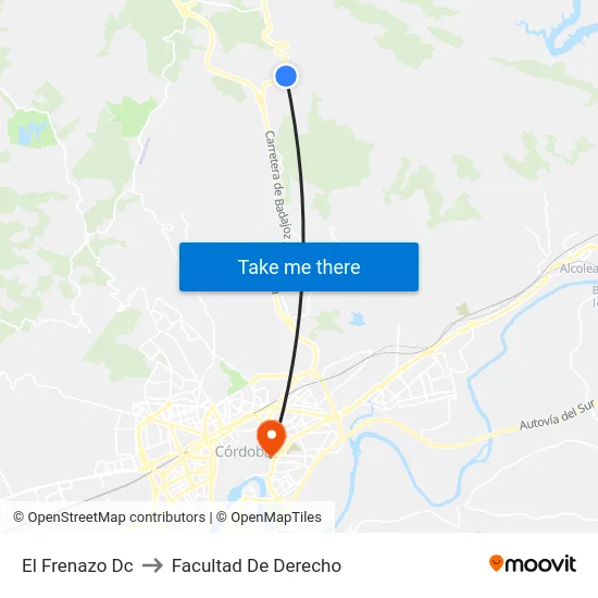 El Frenazo Dc to Facultad De Derecho map