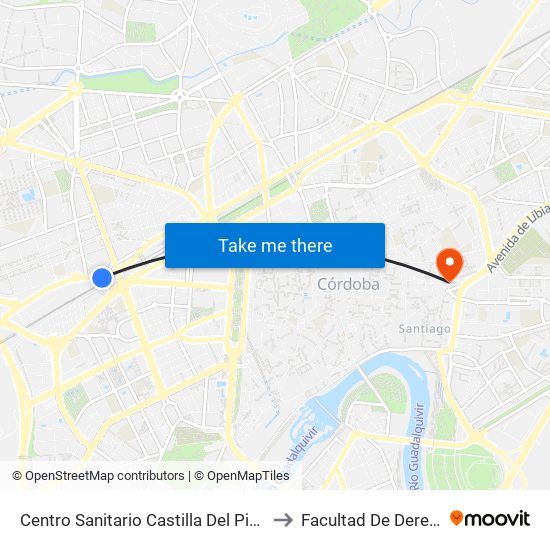 Centro Sanitario Castilla Del Pino Dc to Facultad De Derecho map
