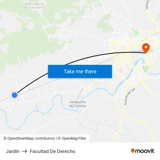 Jardín to Facultad De Derecho map