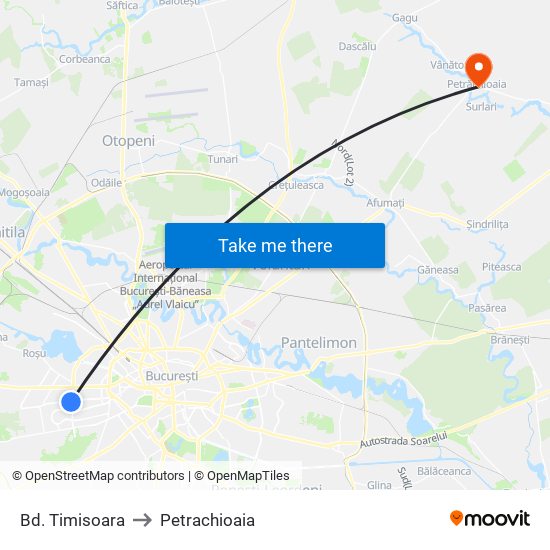 Bd. Timisoara to Petrachioaia map