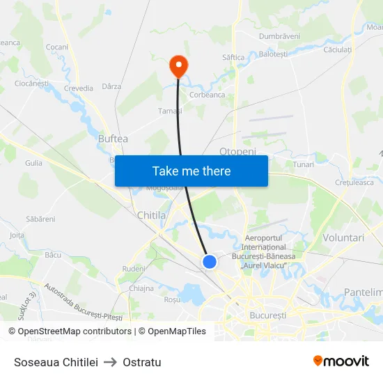 Soseaua Chitilei to Ostratu map