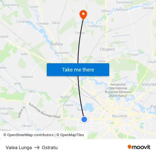 Valea Lunga to Ostratu map