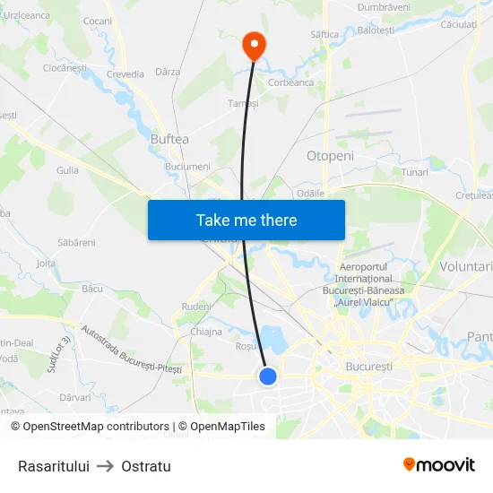 Rasaritului to Ostratu map