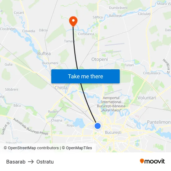 Basarab to Ostratu map