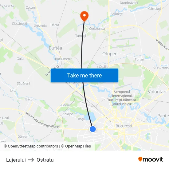 Lujerului to Ostratu map