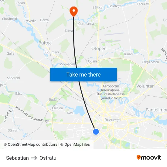 Sebastian to Ostratu map