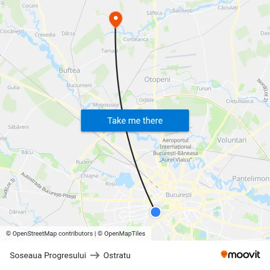 Soseaua Progresului to Ostratu map