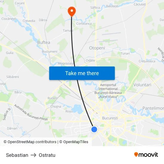Sebastian to Ostratu map