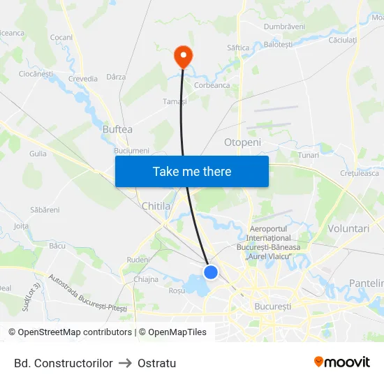 Bd. Constructorilor to Ostratu map