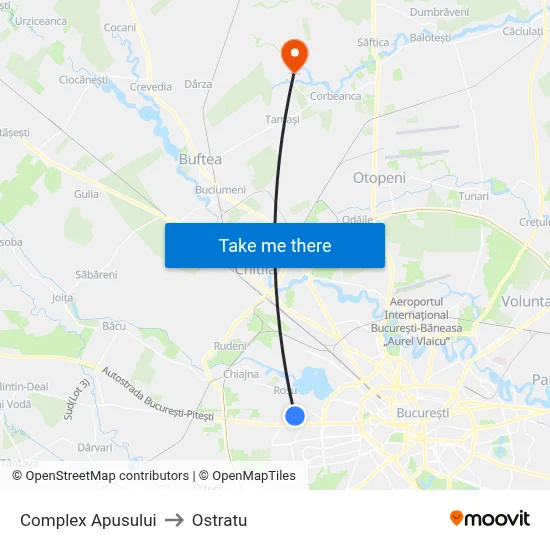 Complex Apusului to Ostratu map
