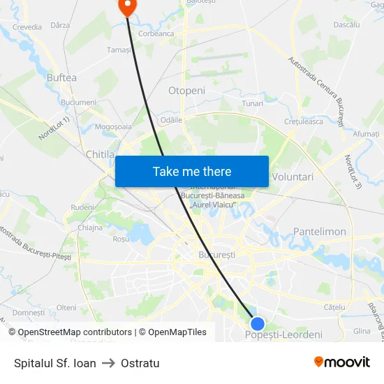 Spitalul Sf. Ioan to Ostratu map