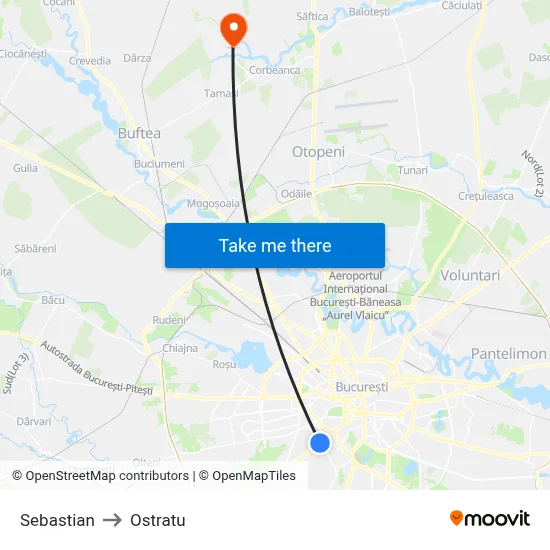 Sebastian to Ostratu map