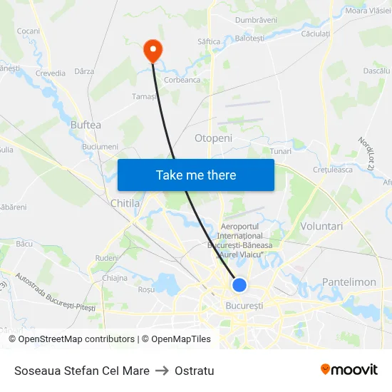 Soseaua Stefan Cel Mare to Ostratu map