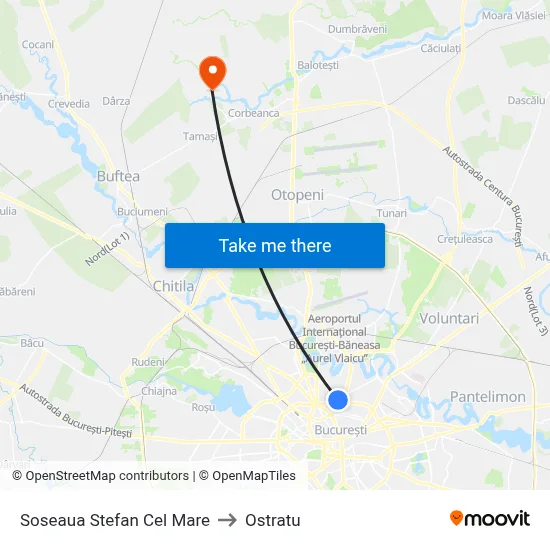 Soseaua Stefan Cel Mare to Ostratu map