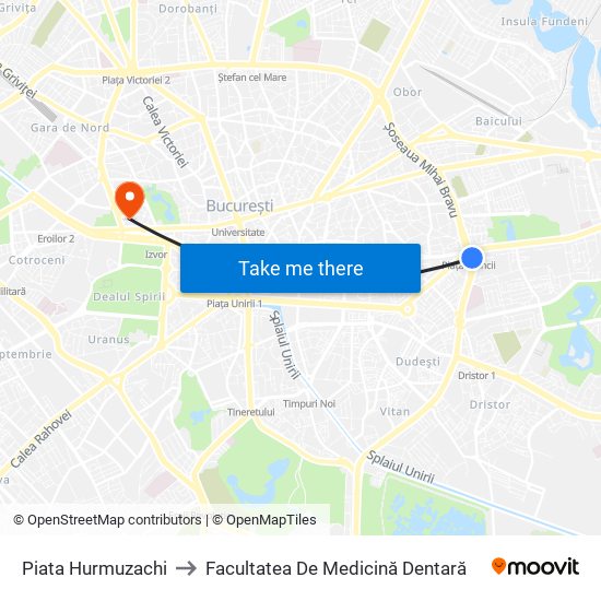 Piata Hurmuzachi to Facultatea De Medicină Dentară map