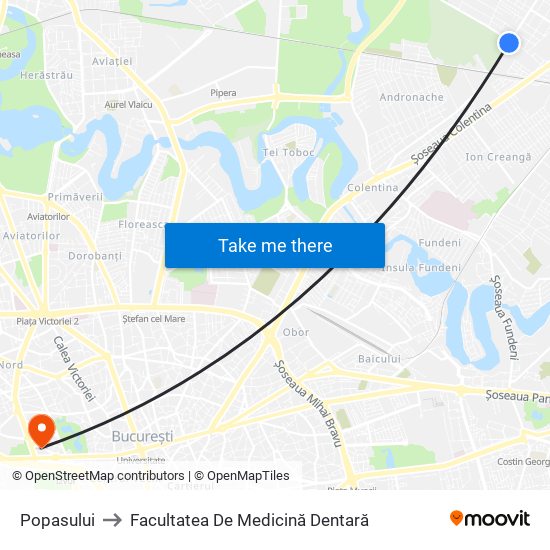 Popasului to Facultatea De Medicină Dentară map