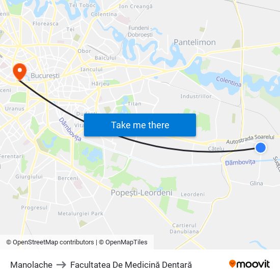 Manolache to Facultatea De Medicină Dentară map