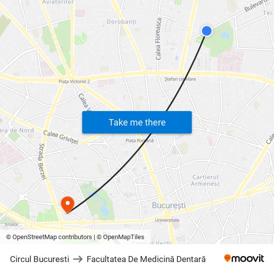 Circul Bucuresti to Facultatea De Medicină Dentară map