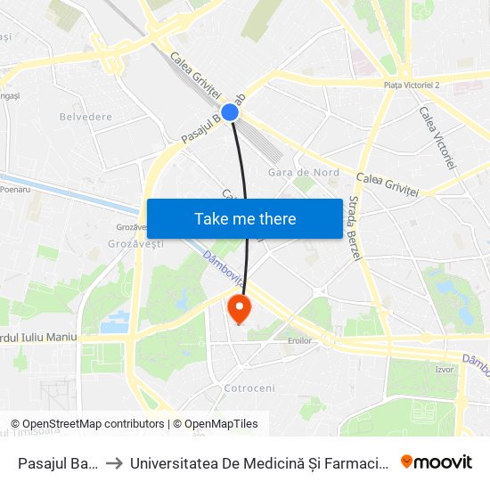 Pasajul Basarab to Universitatea De Medicină Și Farmacie ""Carol Davila"" map