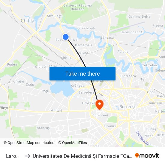 Laromet to Universitatea De Medicină Și Farmacie ""Carol Davila"" map