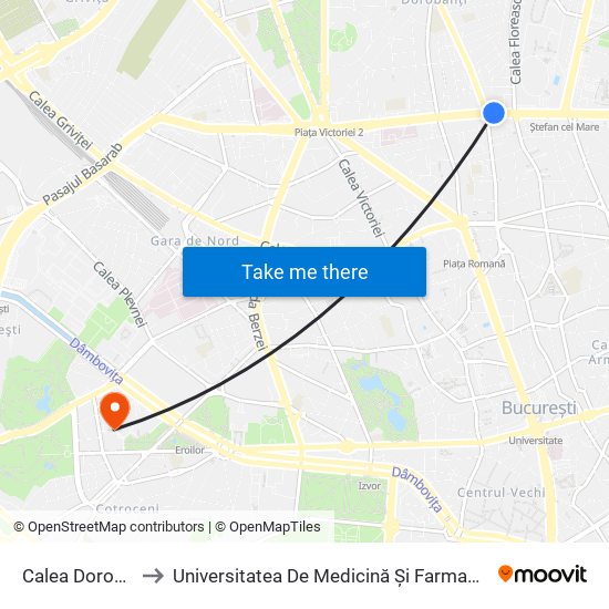 Calea Dorobantilor to Universitatea De Medicină Și Farmacie ""Carol Davila"" map