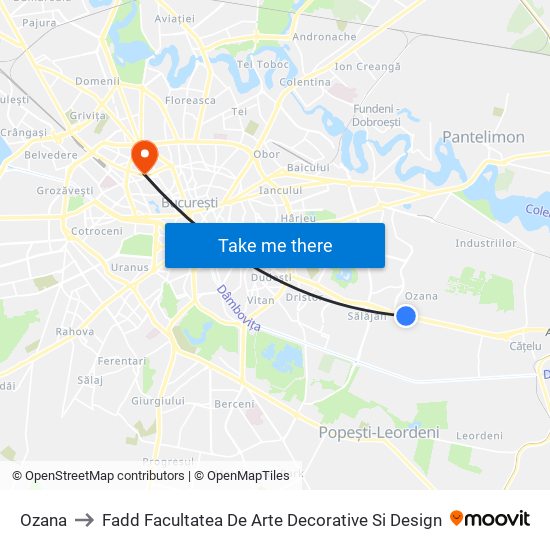 Ozana to Fadd Facultatea De Arte Decorative Si Design map