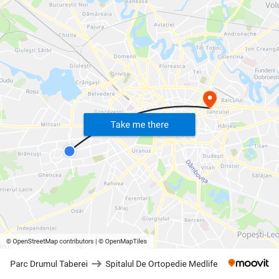 Parc Drumul Taberei to Spitalul De Ortopedie Medlife map