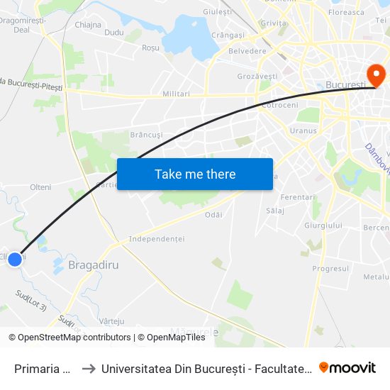 Primaria Clinceni to Universitatea Din București - Facultatea De Științe Politice map