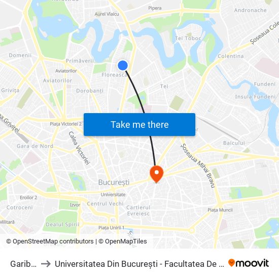 Garibaldi to Universitatea Din București - Facultatea De Științe Politice map