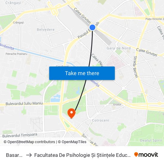 Basarab to Facultatea De Psihologie Și Științele Educației map