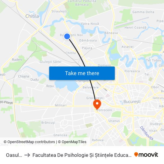 Oasului to Facultatea De Psihologie Și Științele Educației map