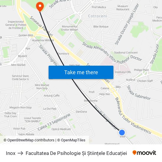 Inox to Facultatea De Psihologie Și Științele Educației map