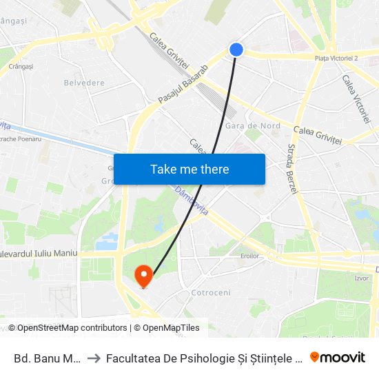 Bd. Banu Manta to Facultatea De Psihologie Și Științele Educației map