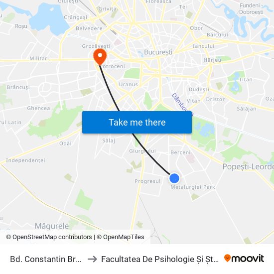 Bd. Constantin Brancoveanu to Facultatea De Psihologie Și Științele Educației map