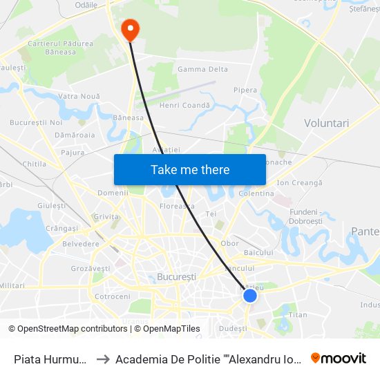 Piata Hurmuzachi to Academia De Politie ""Alexandru Ioan Cuza"" map
