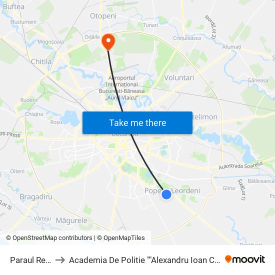 Paraul Rece to Academia De Politie ""Alexandru Ioan Cuza"" map